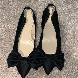 J.Crew Lottie Satin Bow Flats